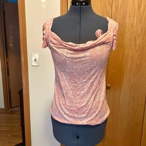 Banana Republic Light Pink Cowl Neck Blouse